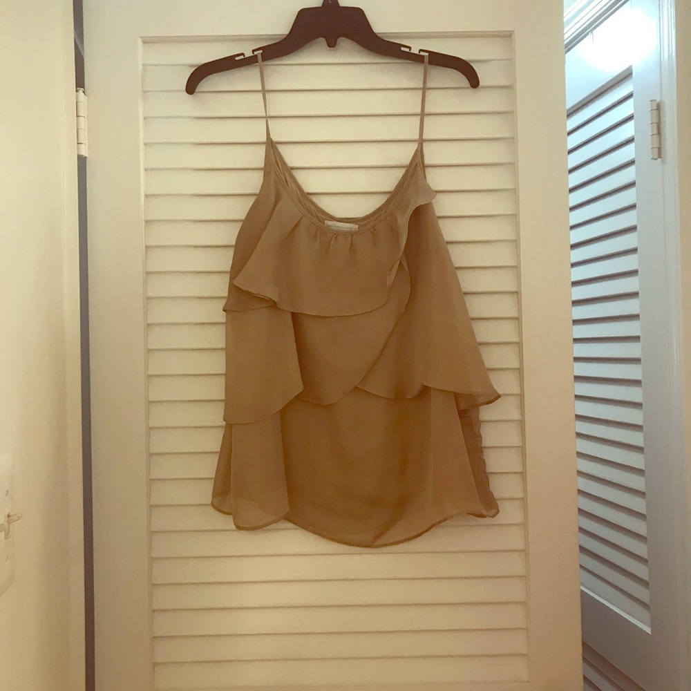 New York & Co. gold ruffle top